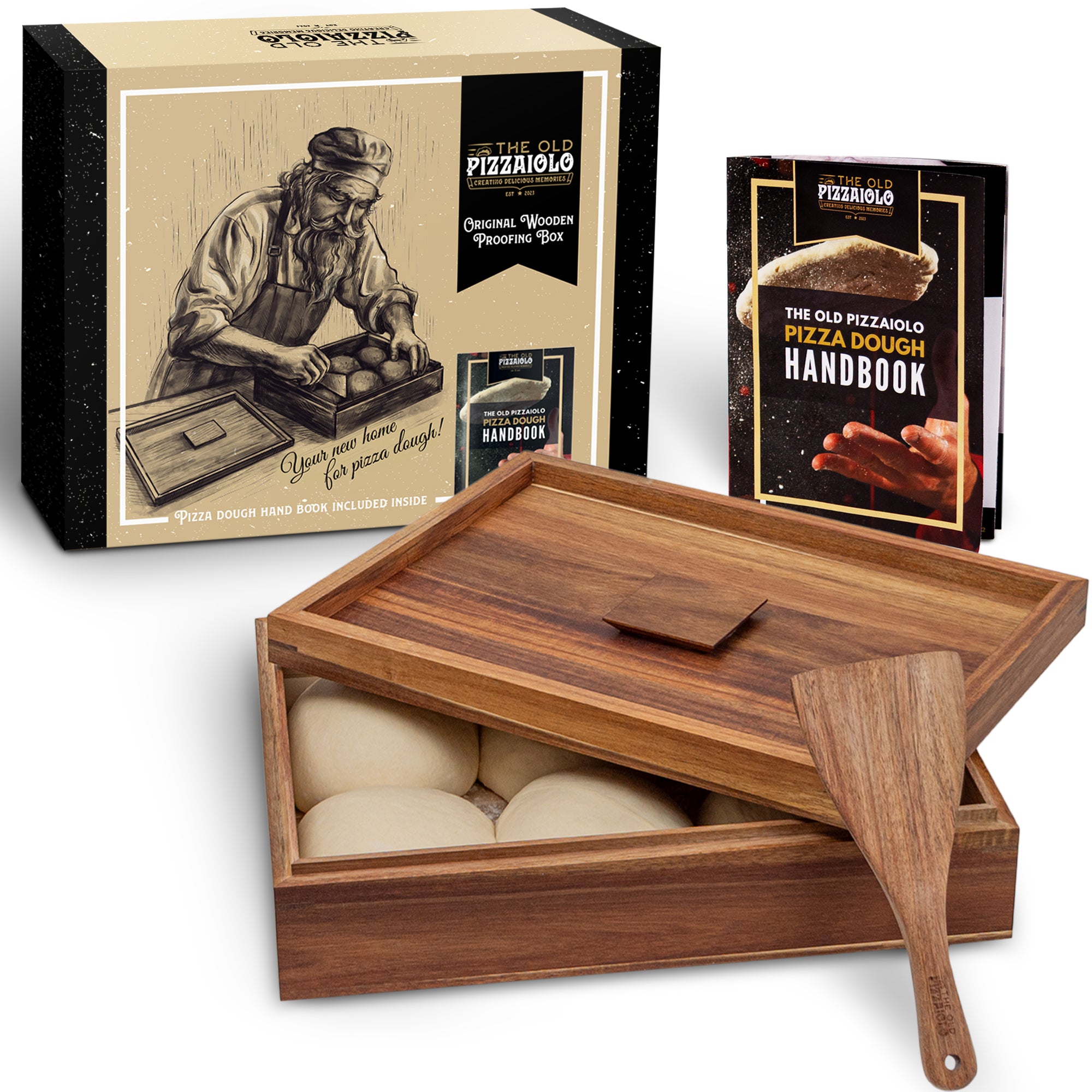 The Old Pizzaiolo Wooden Pizza Dough Proofing Box